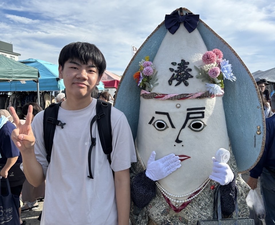 偶然遭遇した「イカドン」とのツーショット📸