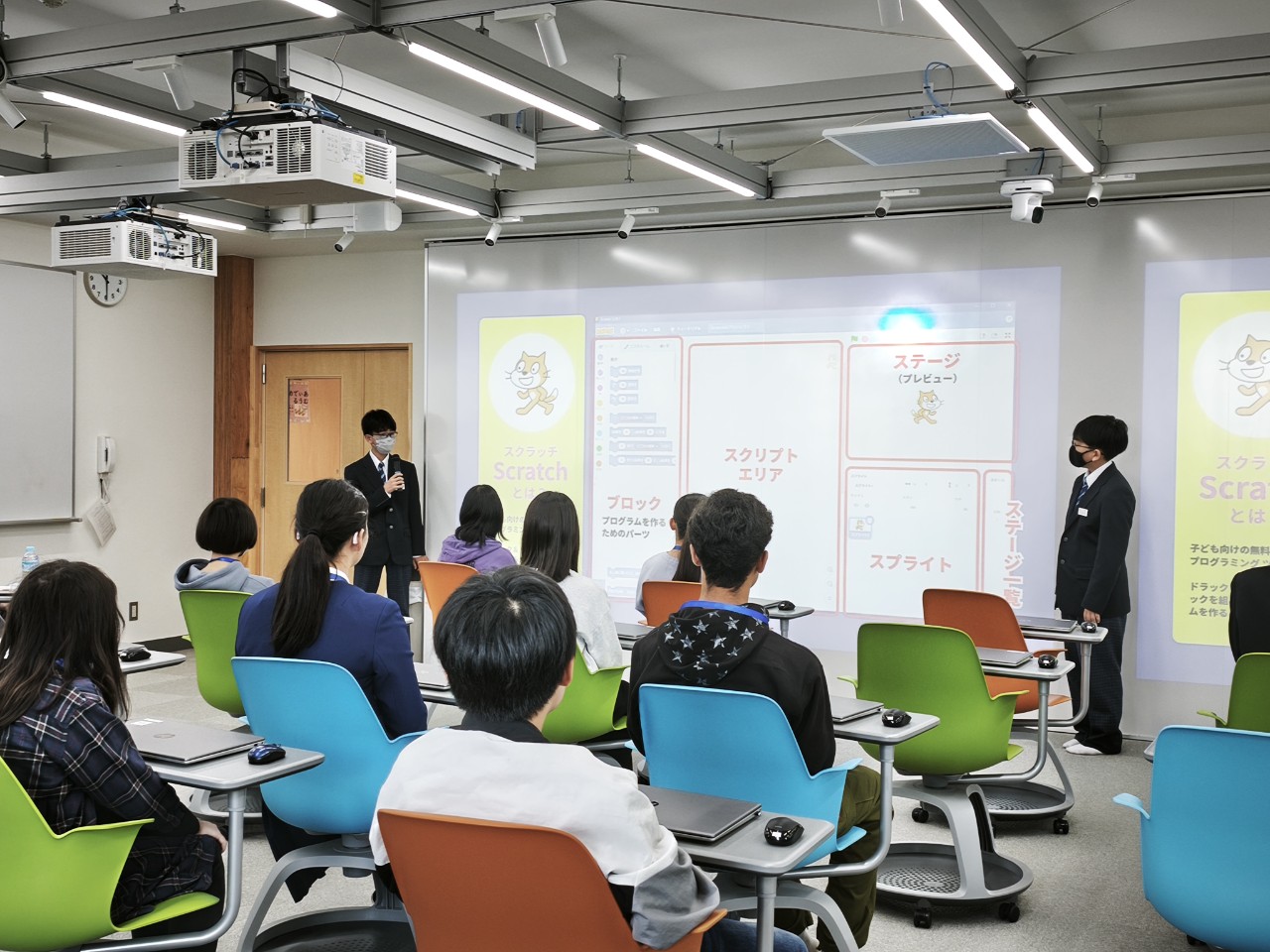 基本的な操作をスライド上で説明してくれました🤔